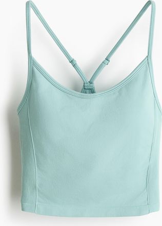 H&M Seamless Sporttop mit DryMove - Turquoise