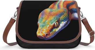 Generic Colorful Snake Small Womens Crossbody Bags Shoulder Handbag with Adjustable Strap for Travel