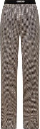 Tom Ford BlackWhite Straight Elasticated Pants