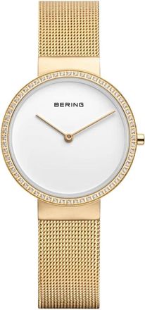 Bering Dameshorloge goud- wit Classic 14531-330 - Dames - Horloges - Geel - ONE Size - Accessoires