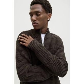 Jack & Jones ORIGINALS trui grof gebreid bruin