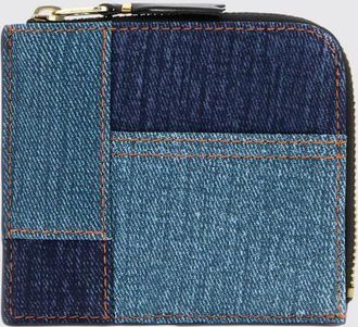 Comme Des Gar&ccedil;ons Patchwork Denim Wallet with Zip-Around Closure