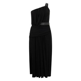Alberta Ferretti Long Dress with Bare Shoulder - female - Alberta Ferretti - Gowns - Black - XS - Dresses