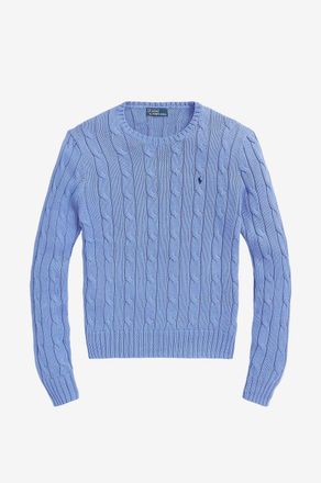 Polo Ralph Lauren Rundhals-Zopfstrickpullover aus Baumwolle Pony