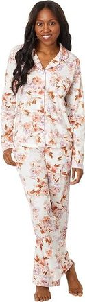 Karen Neuburger Beautiful Neutrals Girlfriend PJ Set Womens Pajama Sets Natural Floral : LG (Womens 14-16), Cotton/Polyester