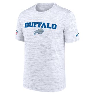 Nike Buffalo Bills Rivalries Collection Sideline Velocity Nike Mens Dri-FIT NFL T-Shirt in White | 02ER10A81-0M2
