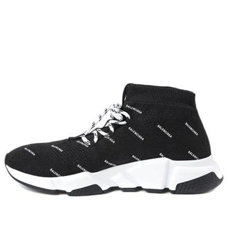 Balenciaga Speed Lace-Up All Over Print - Black 530358W1HP11006