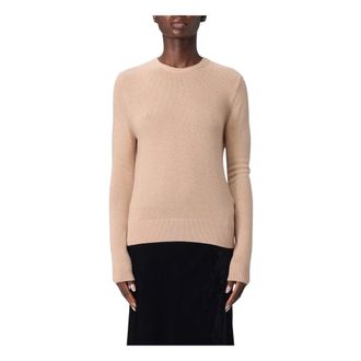 Forte_Forte My Knit Crewneck Sweater - Dames - Ronde hals truien - Bruin - S - Wol - Truien & Vesten
