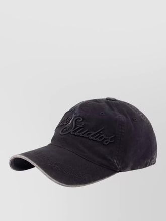 Acne Studios cotton cap curved brim logo detail