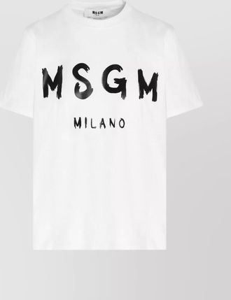 Msgm logo print cotton t-shirt