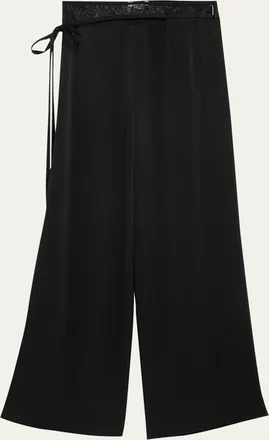 Jason Wu Straight-Leg Lace-Trim Pants
