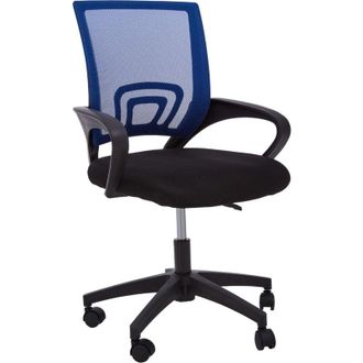 Premier Housewares Blue Home Office Chair with Black Arms