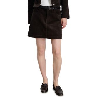Alex Mill Camden Cotton Corduroy Miniskirt in Chocolate at Nordstrom Rack, Size 10