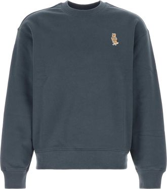 Maison Kitsun&eacute; Air Force Blue Cotton Sweatshirt