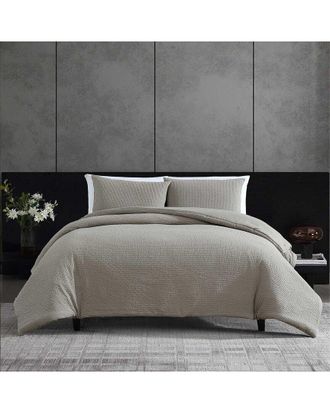 Vera Wang Puckered Texture Duvet Cover Set