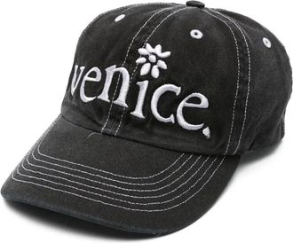 ERL Cappello da baseball con ricamo - Nero