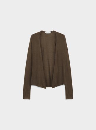 Contemporaine Womens Fluid-knit open-front Cardigan Sweater