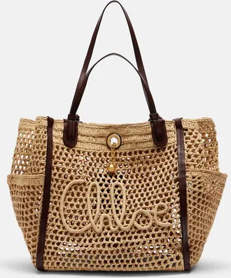 Chlo&eacute; Chlo&eacute; x Made For A Woman Chlo&eacute; Iconic raffia shoulder bag