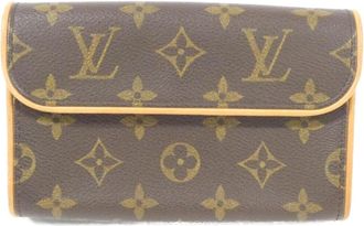 Louis Vuitton Monogram Marron Coated Canvas Fanny Pack Pochette (Pre-Owned)