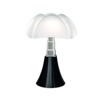 Martinelli Table lamp Pipistrello - Black - Opal methacrylate - Designer Gae Aulenti