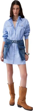 Liu Jo Kleedjes, Dames, Blauw, M, Denim, Ua 6331-D0244 Shirtjurk