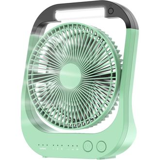 OEM Ventilador Usb, Bater&iacute;a De 10000 Mah, 4 Velocidades, Rotaci&oacute;n De 180&deg;, Luz Led, Temporizador, Ideal Para Acampar Y Viajar