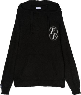 Family Fir$t Milano knitted hoodie - men - Polyacrylic/Mohair/Polyamide - M - Black