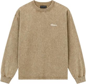 Black Bananas Script Longsleeve - Heren - Longsleeves - Beige - M - Katoen - Tops