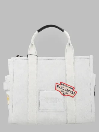 Marc Jacobs Womens Tote Bag The Camp Patchwork White Cotton Handbags Hand