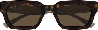 Gucci Sunglasses, male, Brown, Size: 53 MM Square Sunglasses