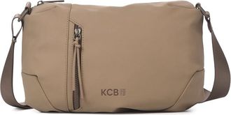 KCB Large Cord Crossbody Bag | Large Capacity and Organization | Multipurpose Zippered Pockets | Durable Material | Adjustable Handles | 100% Vegan, Taupe