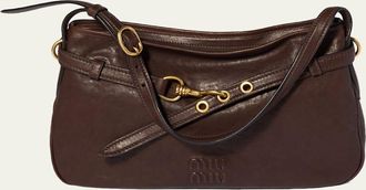 Miu Miu Aventure Leather Shoulder Bag