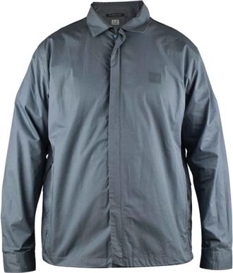 C.P. Company Zip Overshirt - Heren - Zomerjassen - Blauw - 2XL - Katoen - Jassen