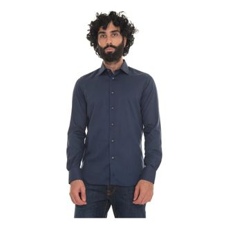 Carrel Heren, Overhemden, Blauw, Maat: 4XS Katoen