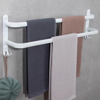 OEM Toallero De Pared De 2 Niveles, Soporte Para Toallas De Ba&ntilde;o Con Ganchos, Toallero De Aluminio Para Cocina, Ba&ntilde;o, Hotel, 50 Cm