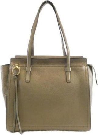 Ferragamo Pre-owned Calf Handbag - Dames - Vintage Handtas - Bruin - ONE Size - Leer - Vintage