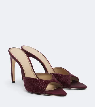 Victoria Beckham Mules Harlow de sat&eacute;n con cuentas