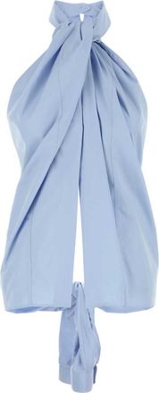 Stella McCartney Light blue poplin top