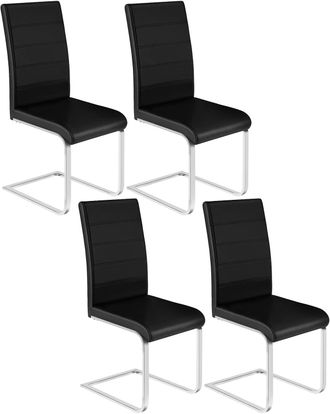 Woltu Woltu Set Di 4 Sedie Per Sala Da Pranzo. Sedie Da Cucina Moderne Con Schienale Alto. Sedie Cantilever Imbottite Ergonomiche Per Soggiorno. Ufficio. In