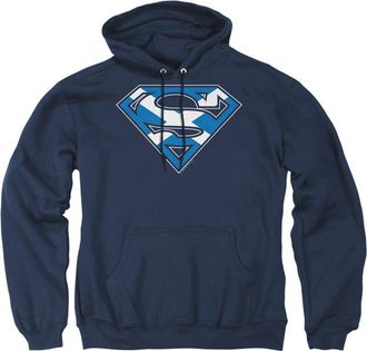 Gildan Superman Scottish Shield Adult Pull Over Hoodie / Hooded Sweatshirt