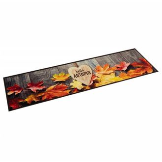 vidaXL Vidaxl - Alfombra de cocina lavable terciopelo oto&ntilde;o 60x300 cm