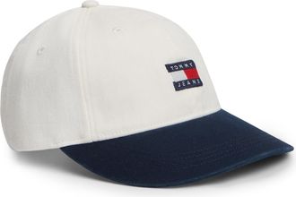 Tommy Jeans Baseball Cap TOMMY JEANS TJM HERITAGE WASHED, Herren, ancient wei&szlig;, Web, Baumwolle, unifarben, Caps Baseball Cap, Regular fit mit festem Schirm