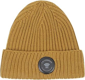 C.P. Company Berretto con lente in lana merino extrafine - - Accessories - Uomo - Marrone - ONE SIZE