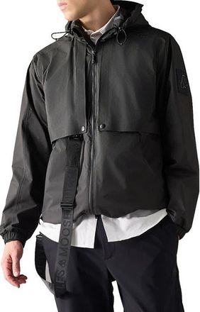 Moose Knuckles Knox Packable Rain Jacket in Black at Nordstrom, Size X-Large