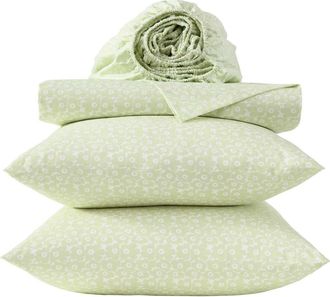 Marimekko Pikkuinen Unikko Cotton Sheet Set in Light Green at Nordstrom, Size Queen
