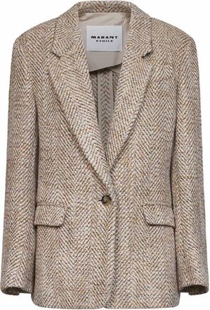 Isabel Marant Marant Etoile Jassen - Dames - Blazers - Beige - XS - Wol - Jassen