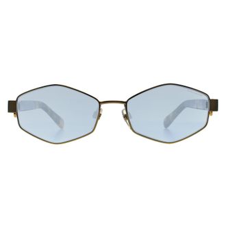 Marc Jacobs Oval Womens Gold Havana Blue 496/S Metal - One Size