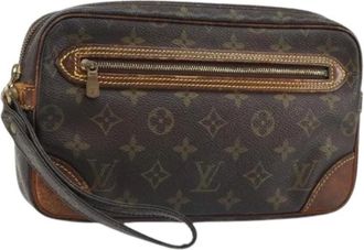 Louis Vuitton Pre-owned Clutches, female, Brown, Size: ONE SIZE Pre-owned Canvas Clutch