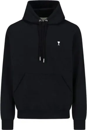 Ami Hoodies & sweatvesten, Heren, Zwart, XL, Katoen, De Coeur Katoenen Hoodie