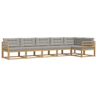 vidaXL Conjunto De Sof&aacute;s De Exterior 4 Pcs Blanco Y Gris Claro Vidaxl